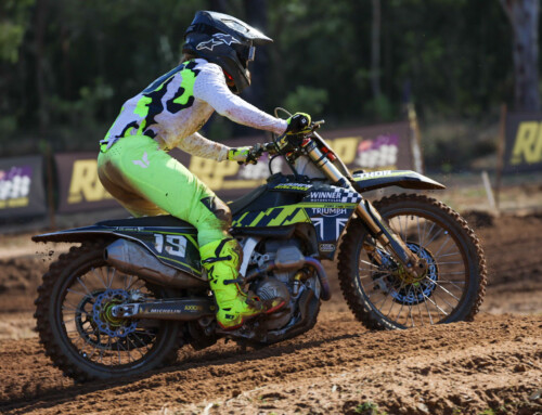 Winner Triumph Australia Racing Team Battle Through ProMX Round 5 Warwick